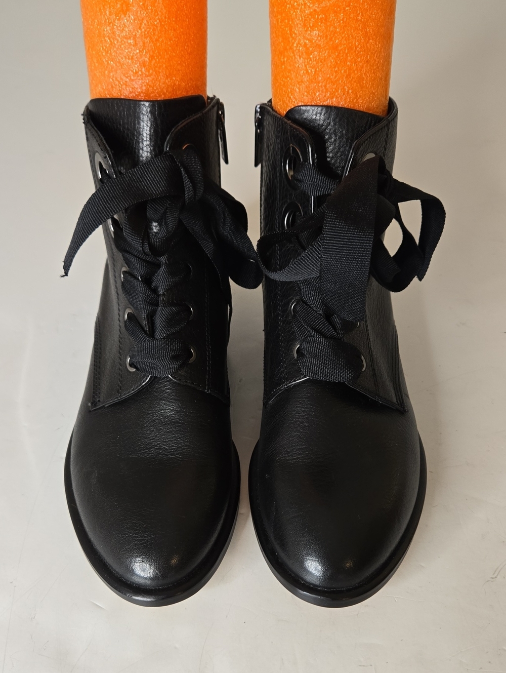 Isola Tocina Black Flat Lace Up Booties - Size 8